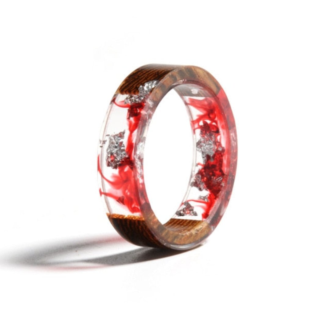 Pretty Handicraft Wooden Ring - 6.5 / Red - Rings - Pretland | Spiritual Crystals & Jewelry