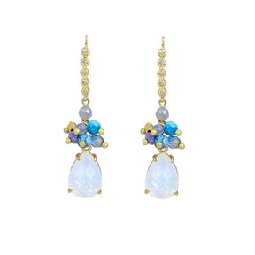 April Rain Opal Earrings - Earrings - Pretland | Spiritual Crystals & Jewelry