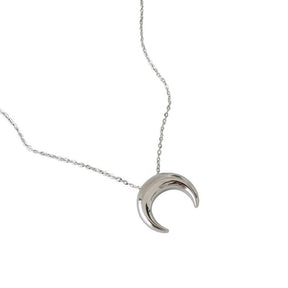Layla Moon 925 Sterling Silver Necklace - Silver - Necklaces - Pretland | Spiritual Crystals & Jewelry