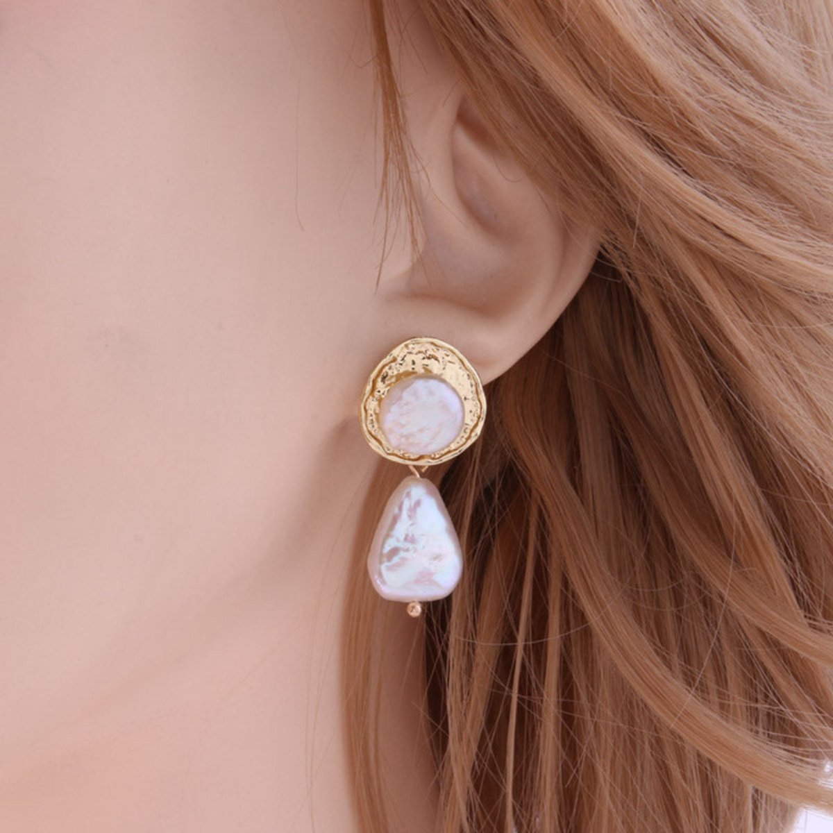 Elegant Natural Pearl Drop Earrings - Earrings - Pretland | Spiritual Crystals & Jewelry