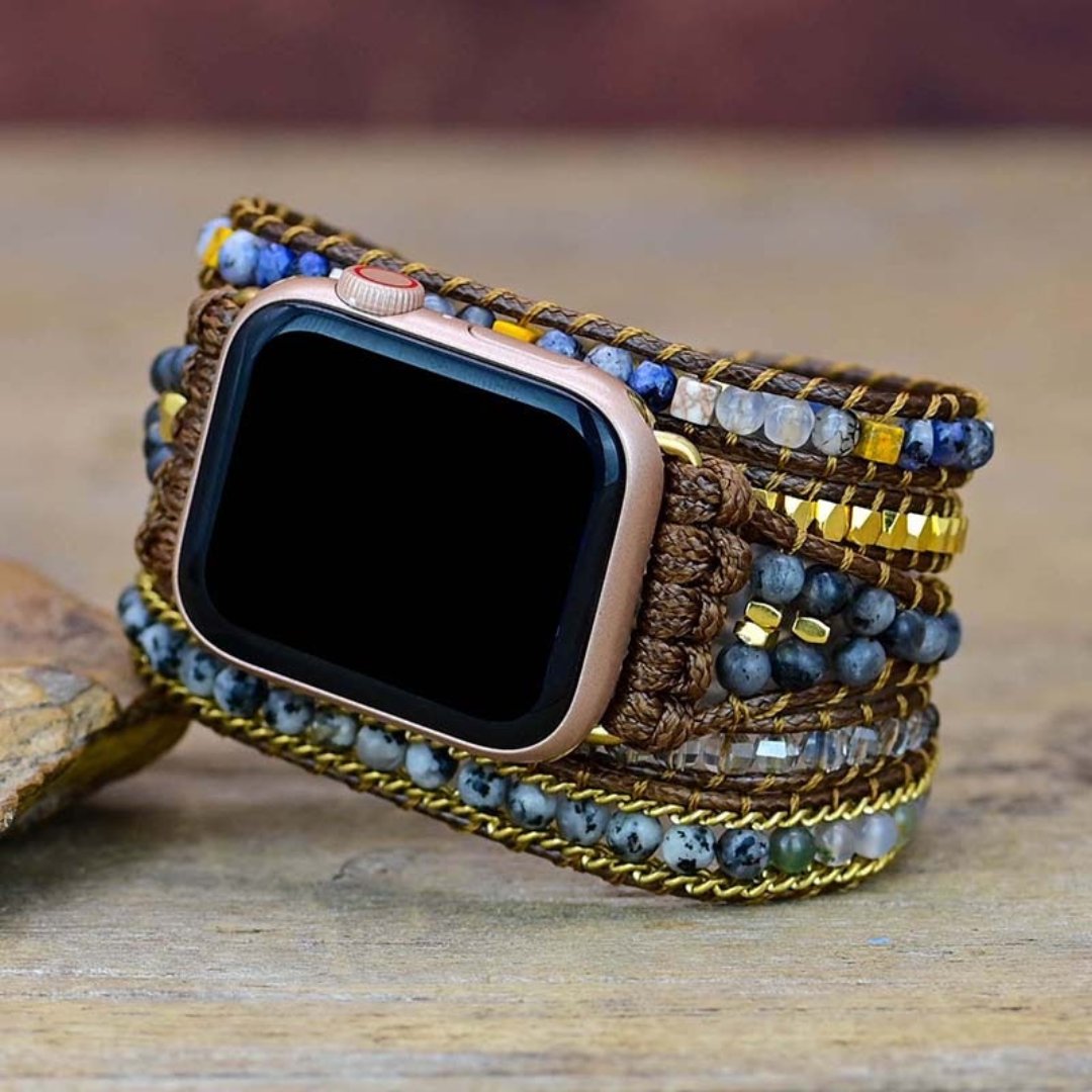 Black Labradorite Apple Watch Strap - Apple Watch Straps - Pretland | Spiritual Crystals & Jewelry