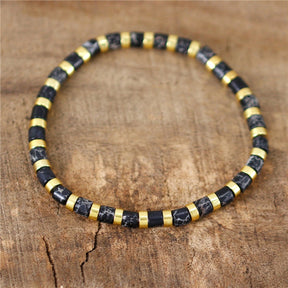Ethnic Natural Stone Jaspers Beads Bracelet - Black - Bracelets - Pretland | Spiritual Crystals & Jewelry