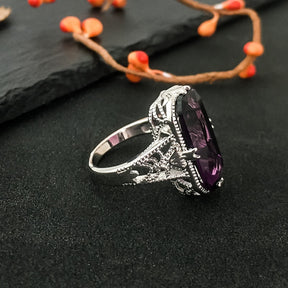 Stunning Amethyst Sterling Silver Ring - Rings - Pretland | Spiritual Crystals & Jewelry