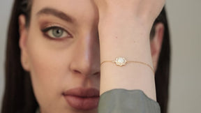 Sun White Opal Bracelet