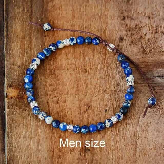 Fancy Jasper Bracelet - Blue Men - Bracelets - Pretland | Spiritual Crystals & Jewelry