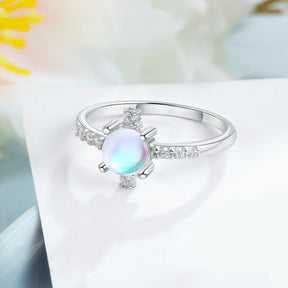 Charming Moonstone 925 Sterling Silver Ring - Rings - Pretland | Spiritual Crystals & Jewelry
