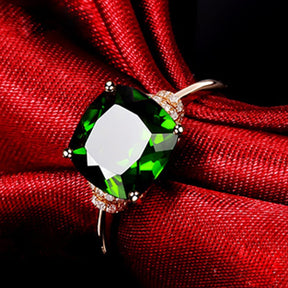 Romantic Emerald 925 Sterling Silver Ring - Rings - Pretland | Spiritual Crystals & Jewelry