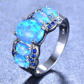 Spiritual Fire Opal & Zirconia Ring - Rings - Pretland | Spiritual Crystals & Jewelry