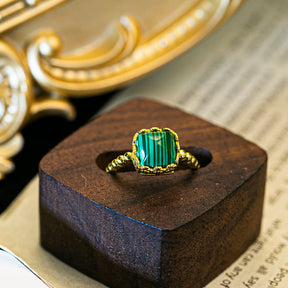 Elegant Malachite & Turquoise 925 Silver Rings - Rings - Pretland | Spiritual Crystals & Jewelry