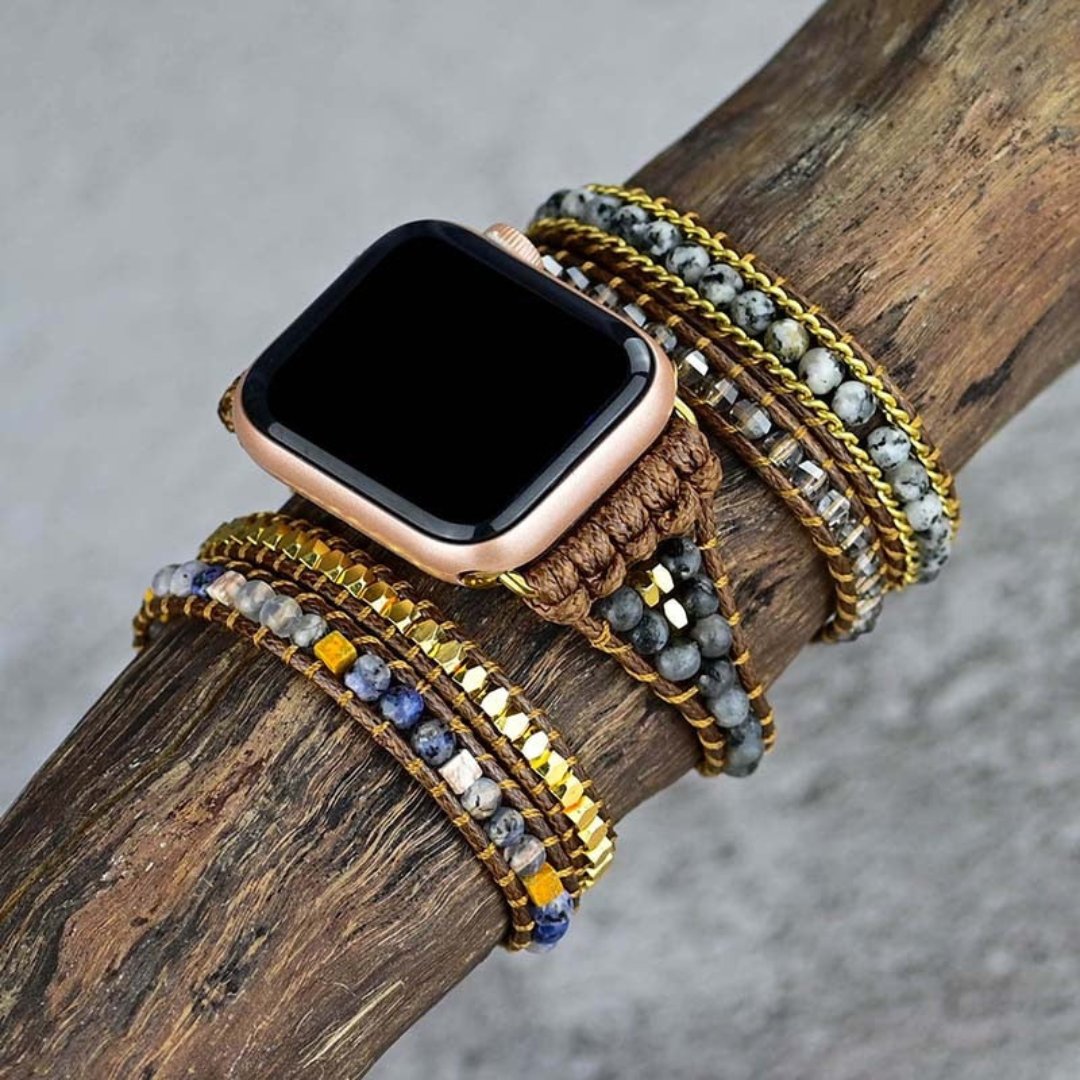 Black Labradorite Apple Watch Strap - Apple Watch Straps - Pretland | Spiritual Crystals & Jewelry