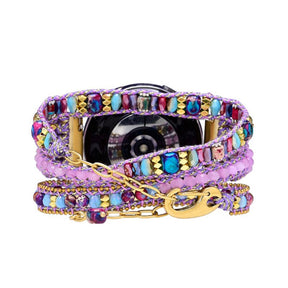 Trendy Purple Jasper Samsung Watch Strap - Samsung Watch Straps - Pretland | Spiritual Crystals & Jewelry