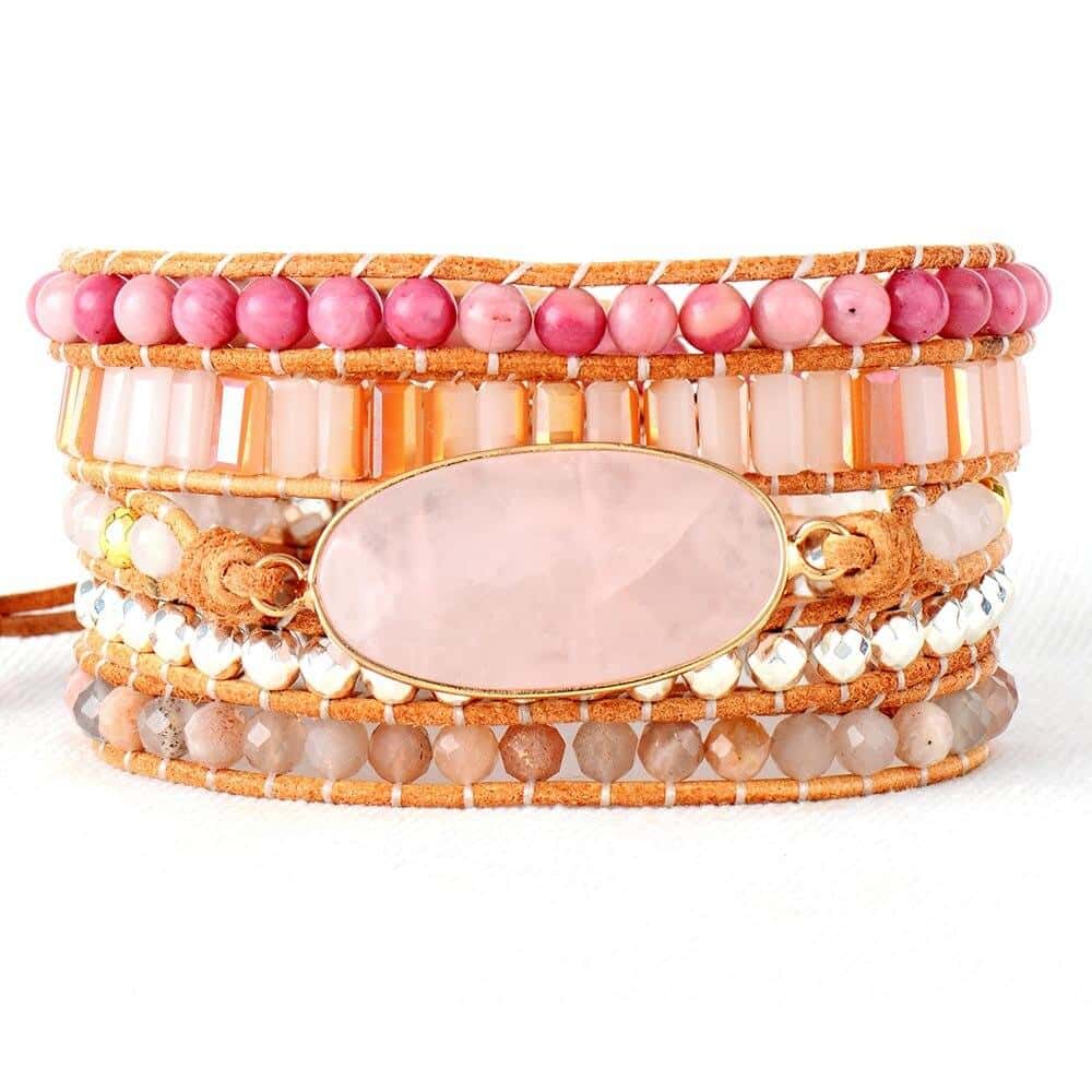 Dreamy Pink Wrap Bracelet - Wrap Bracelets - Pretland | Spiritual Crystals & Jewelry