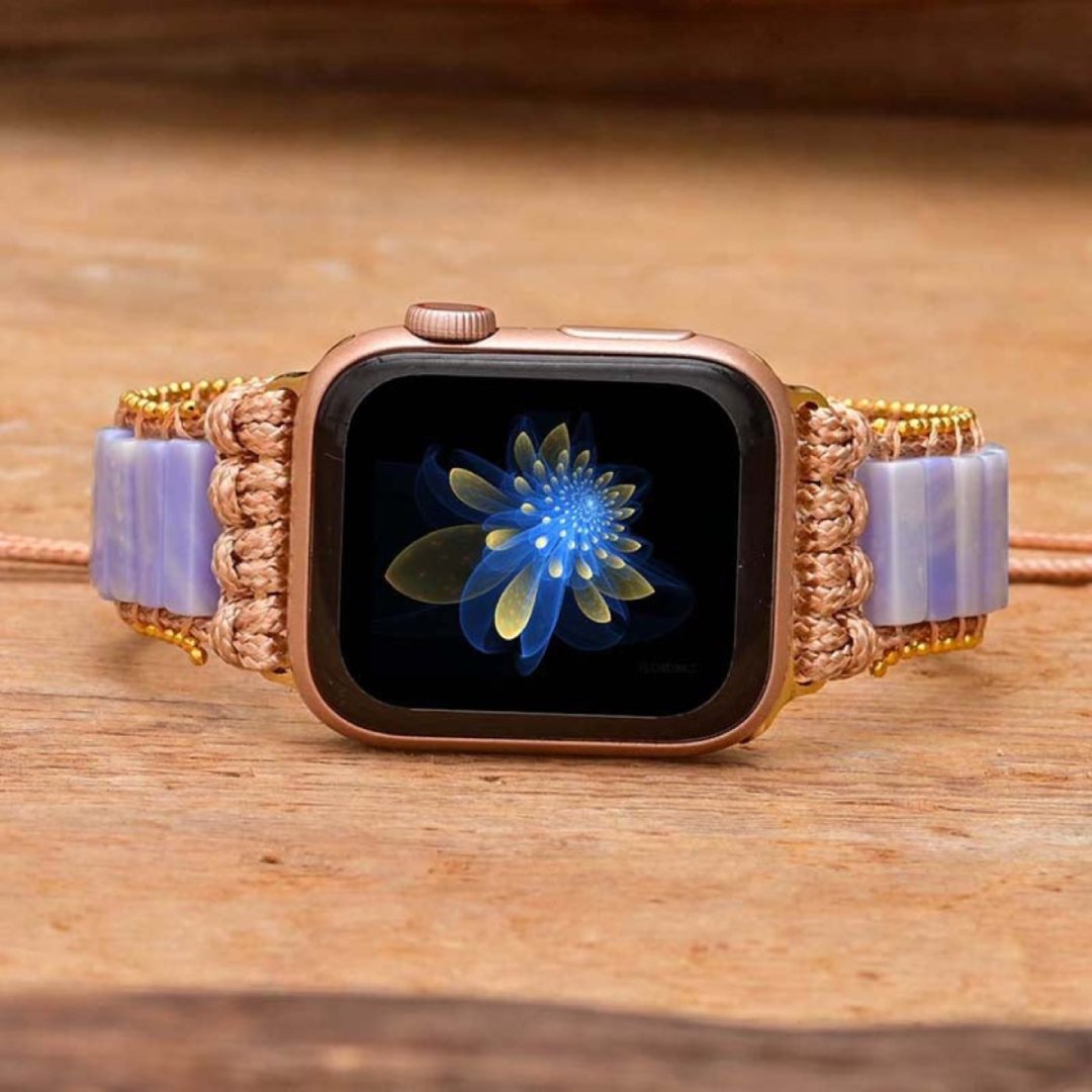Bohemian Purple Agate Apple Watch Strap - Apple Watch Straps - Pretland | Spiritual Crystals & Jewelry