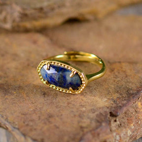 Natural Lapis Lazuli Special Ring - Rings - Pretland | Spiritual Crystals & Jewelry