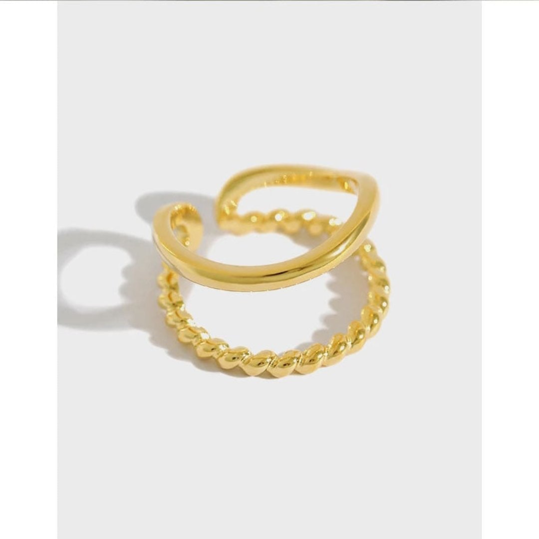 Elanor 925 Sterling Silver Adjustable Ring - Rings - Pretland | Spiritual Crystals & Jewelry