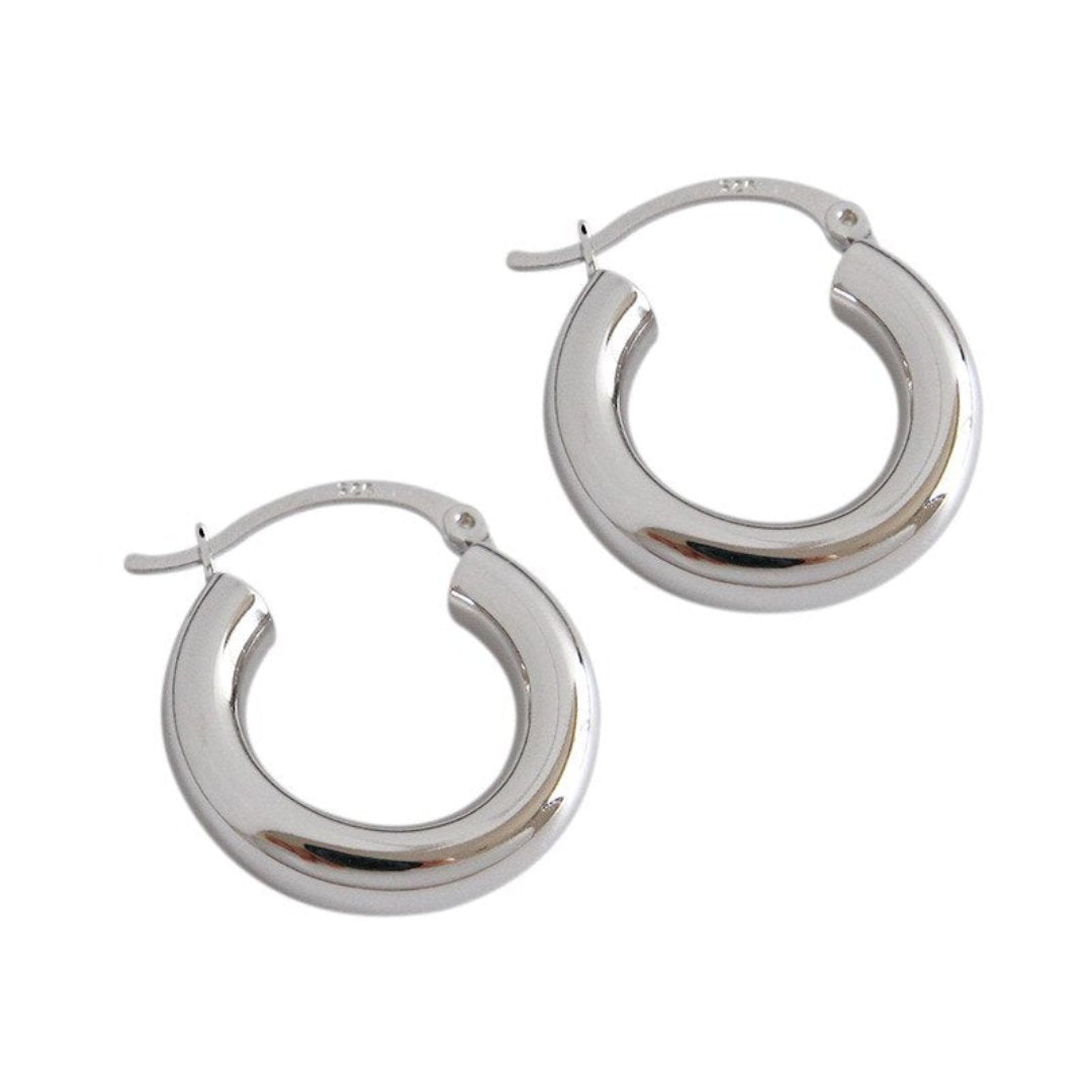 Cassiel 925 Sterling Silver Earrings - Hoop Earrings - Pretland | Spiritual Crystals & Jewelry
