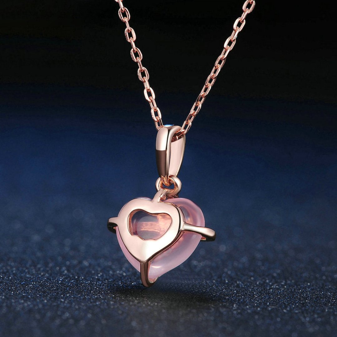 Romantic Rose Quartz 18K Gold Plated Necklace - Necklaces - Pretland | Spiritual Crystals & Jewelry