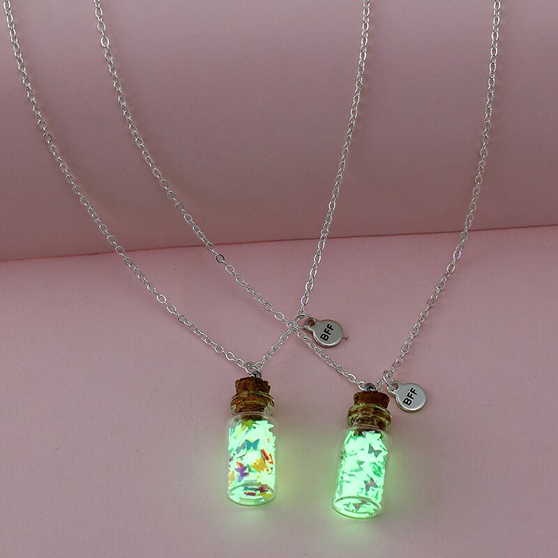 Butterfly Luminous Bottle Necklaces - Necklaces - Pretland | Spiritual Crystals & Jewelry