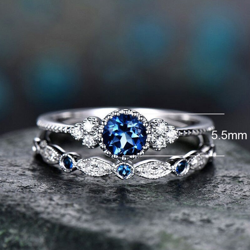 Luxury Zirconia Ring Set - Rings - Pretland | Spiritual Crystals & Jewelry