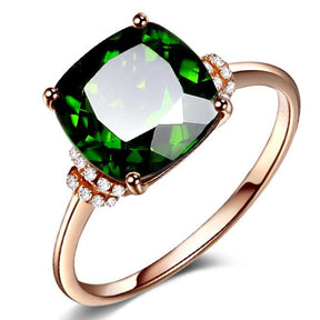 Romantic Emerald 925 Sterling Silver Ring - 6 - Rings - Pretland | Spiritual Crystals & Jewelry