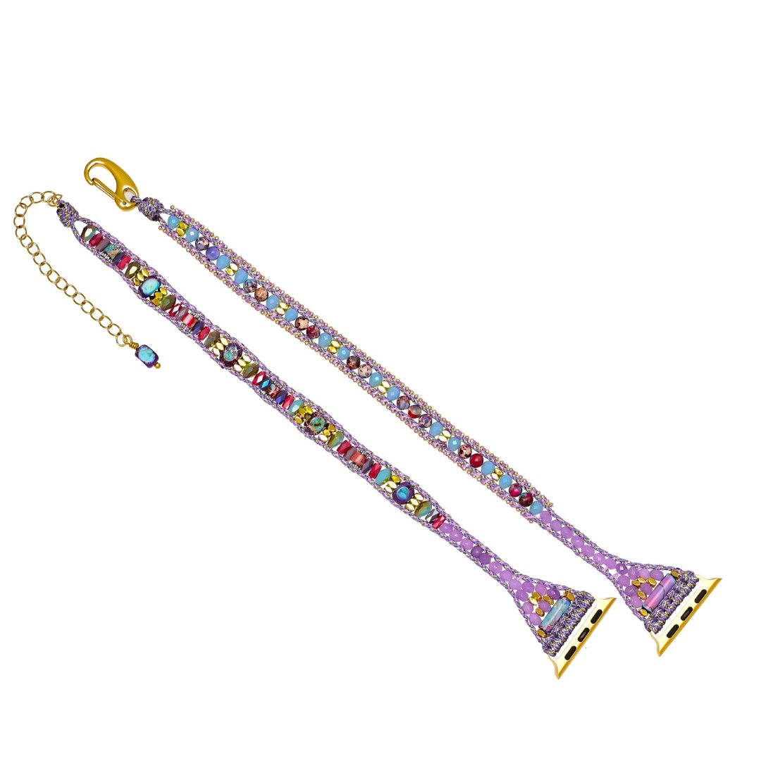 Trendy Purple Jasper Apple Watch Strap - Apple Watch Straps - Pretland | Spiritual Crystals & Jewelry