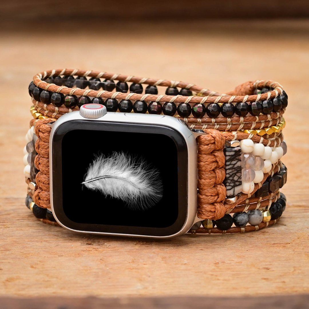 Retro Natural Onyx Apple Watch Strap - Apple Watch Straps - Pretland | Spiritual Crystals & Jewelry