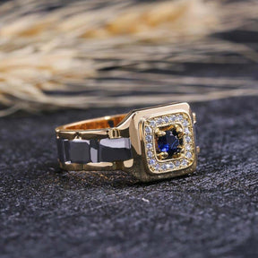Blue Zirconia Silver Ring - Rings - Pretland | Spiritual Crystals & Jewelry