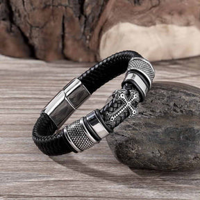 Faithful Leather Bracelet - Bracelets - Pretland | Spiritual Crystals & Jewelry