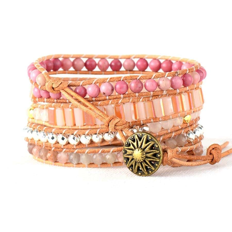 Dreamy Pink Wrap Bracelet - Wrap Bracelets - Pretland | Spiritual Crystals & Jewelry