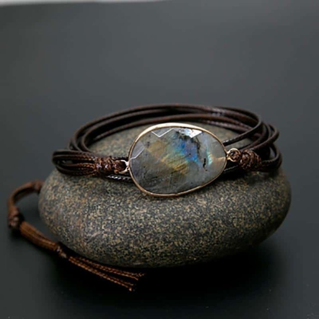 Boho Labradorite Bracelet - Wrap Bracelets - Pretland | Spiritual Crystals & Jewelry