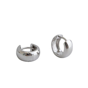 Aurora Minimalist 925 Sterling Silver Hoop Earrings - Silver - Hoop Earrings - Pretland | Spiritual Crystals & Jewelry