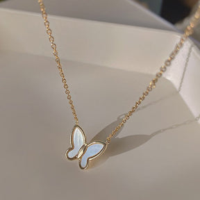 Pretty Butterfly Sea Shell Necklace - Necklaces - Pretland | Spiritual Crystals & Jewelry