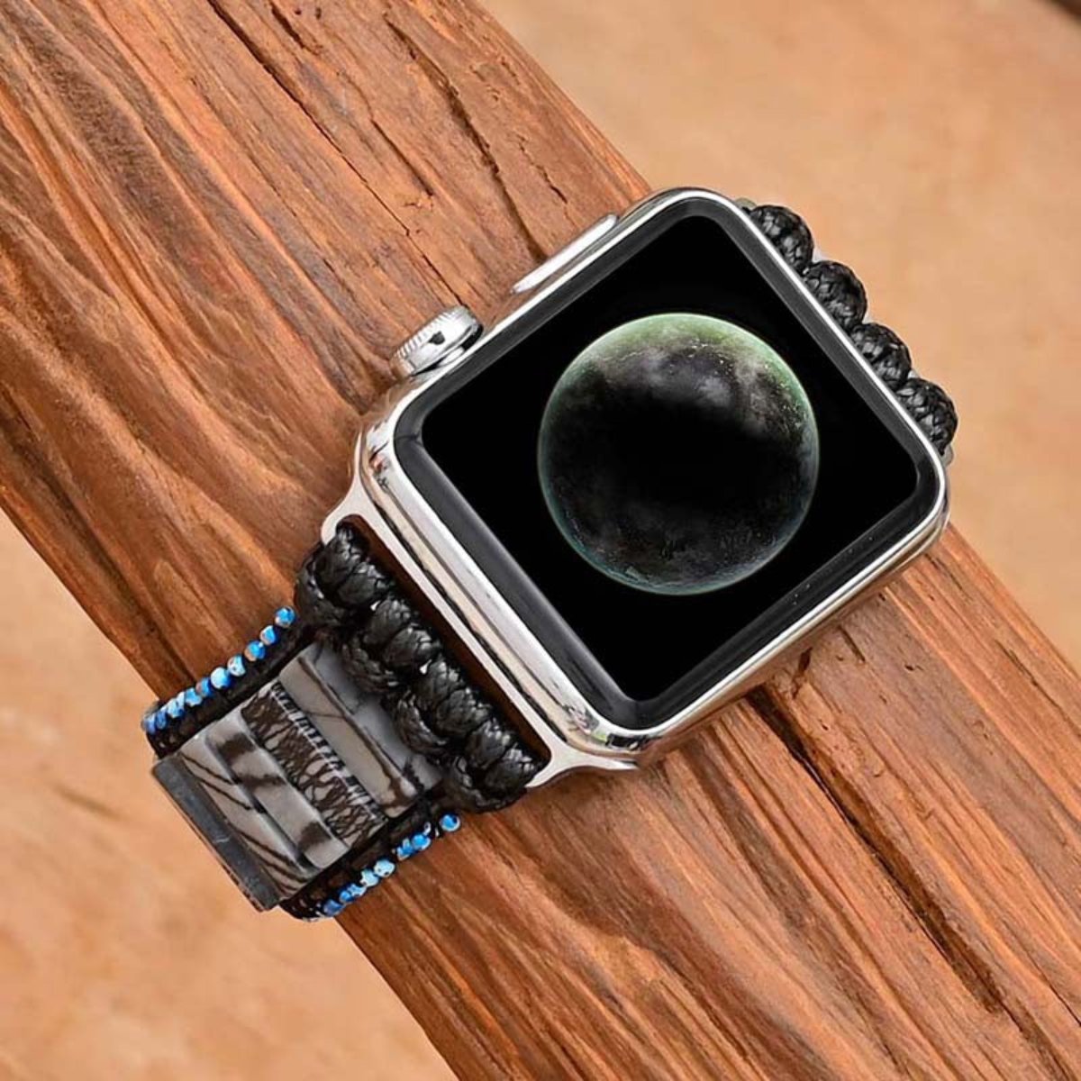 Exclusive Zebra Stones Apple Watch Strap - 38-41mm watch plate - Apple Watch Straps - Pretland | Spiritual Crystals & Jewelry