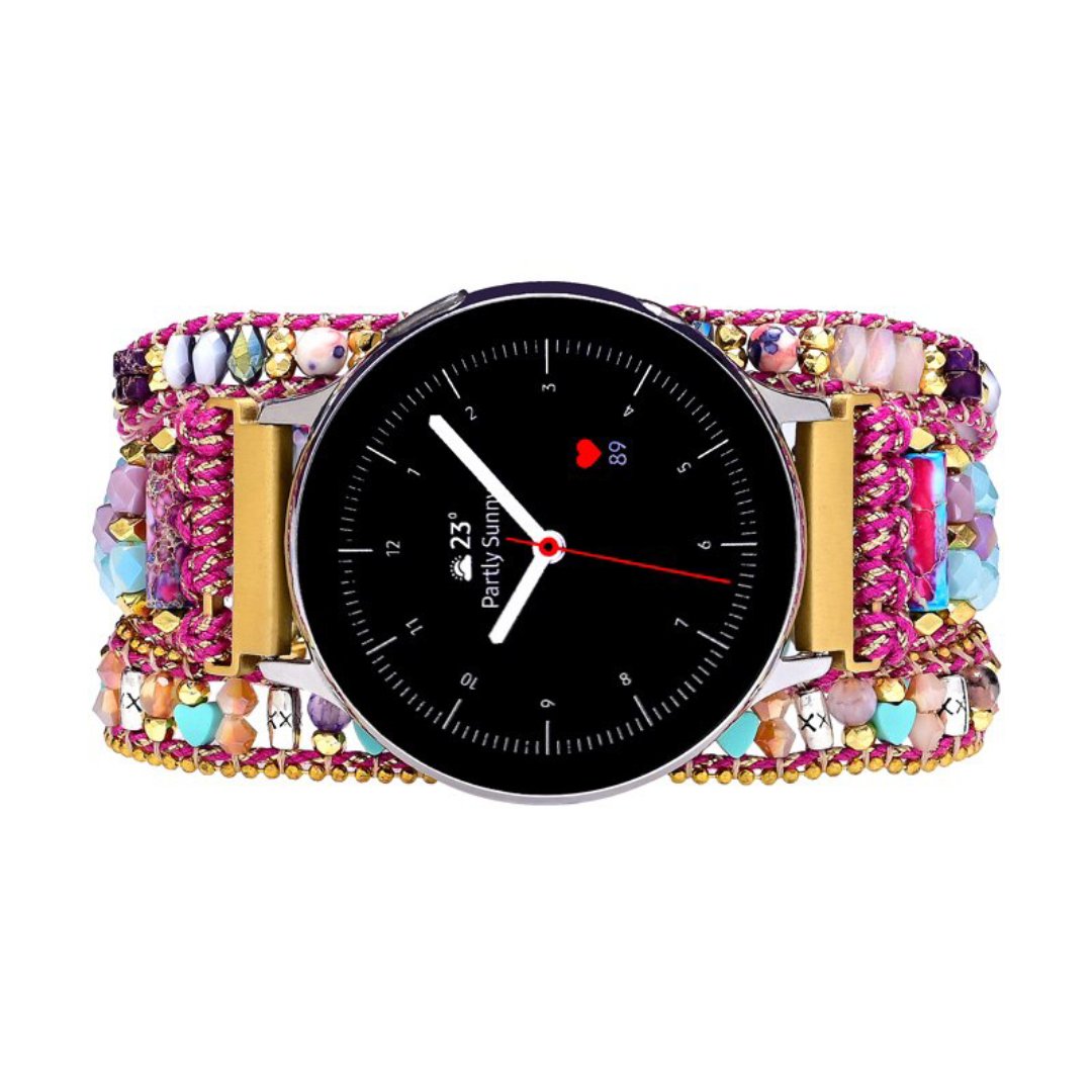 Gorgeous Pink Jasper Samsung Watch Strap - Samsung Watch Straps - Pretland | Spiritual Crystals & Jewelry