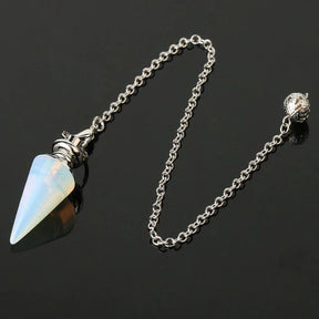 Spiritual Stone Conical Pendulum - Opal - Natural Stones - Pretland | Spiritual Crystals & Jewelry