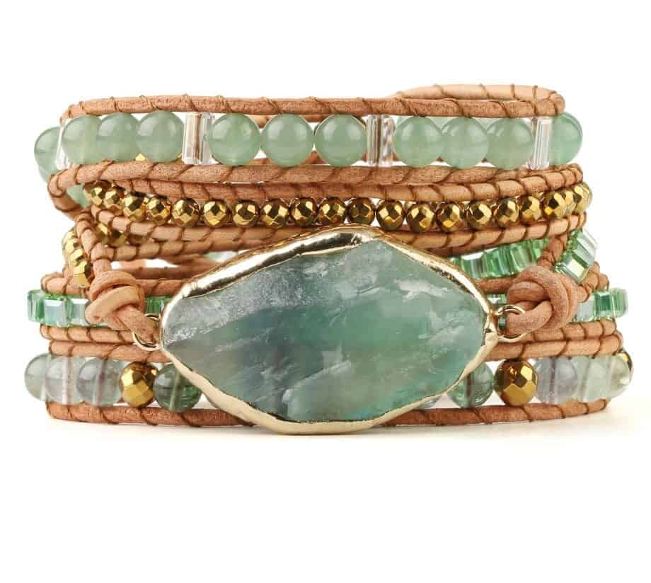 Detoxifying Fluorite Bracelet - Wrap Bracelets - Pretland | Spiritual Crystals & Jewelry