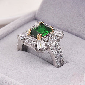 Magnificent Emerald 925 Sterling Silver Ring - Rings - Pretland | Spiritual Crystals & Jewelry