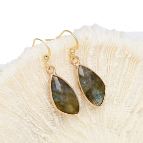 Bohemian Style Labradorite Earrings - Gold - Earrings - Pretland | Spiritual Crystals & Jewelry