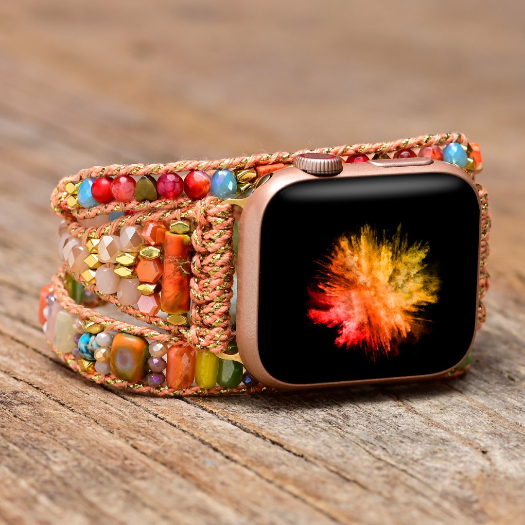 Vegan Colorful Emperor Apple Watch Strap - Apple Watch Straps - Pretland | Spiritual Crystals & Jewelry