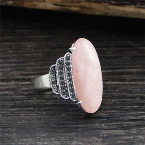 Spiritual Natural Stone Silver Plated Ring - Rings - Pretland | Spiritual Crystals & Jewelry