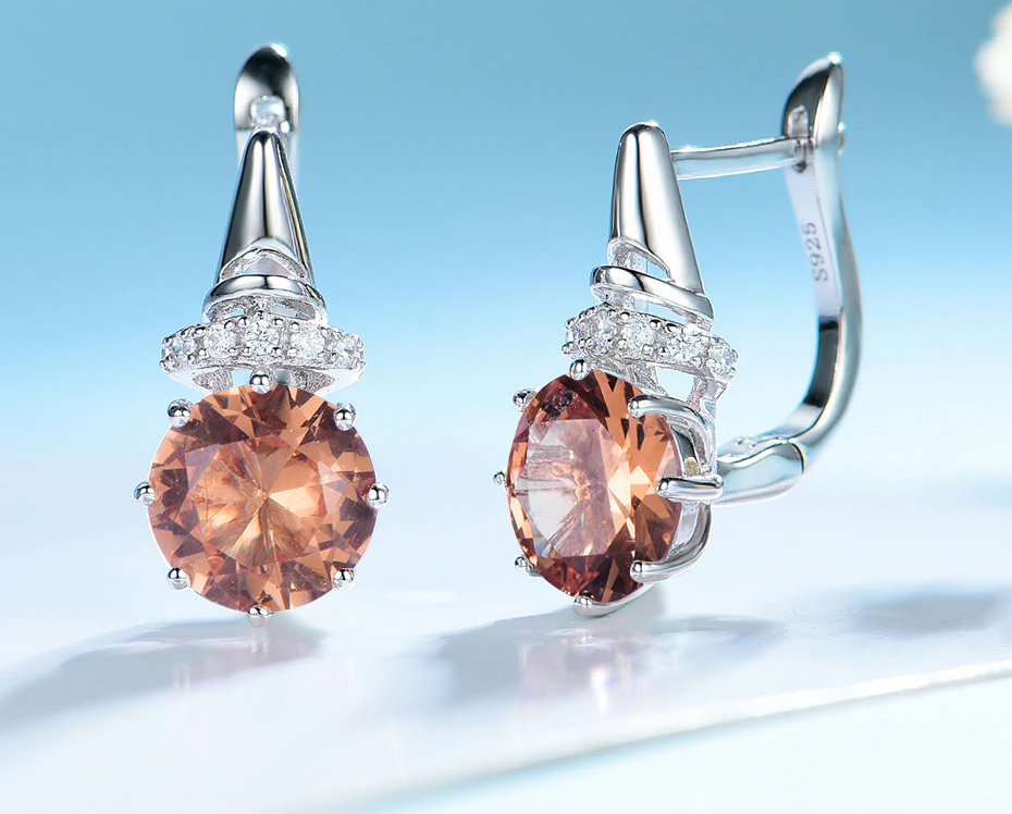 Spiritual Diaspore Stone Sterling Silver Earrings - Earrings - Pretland | Spiritual Crystals & Jewelry