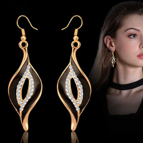 Enchanting Cubic Zirconia Gold Plated Earrings - Earrings - Pretland | Spiritual Crystals & Jewelry