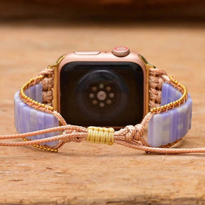 Bohemian Purple Agate Apple Watch Strap - Apple Watch Straps - Pretland | Spiritual Crystals & Jewelry