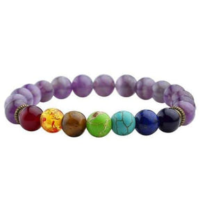 7 Chakra Zen Spirit Bracelet - Light Purple - Bracelets - Pretland | Spiritual Crystals & Jewelry