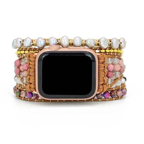 Calming Pearl Apple Watch Strap - Apple Watch Straps - Pretland | Spiritual Crystals & Jewelry