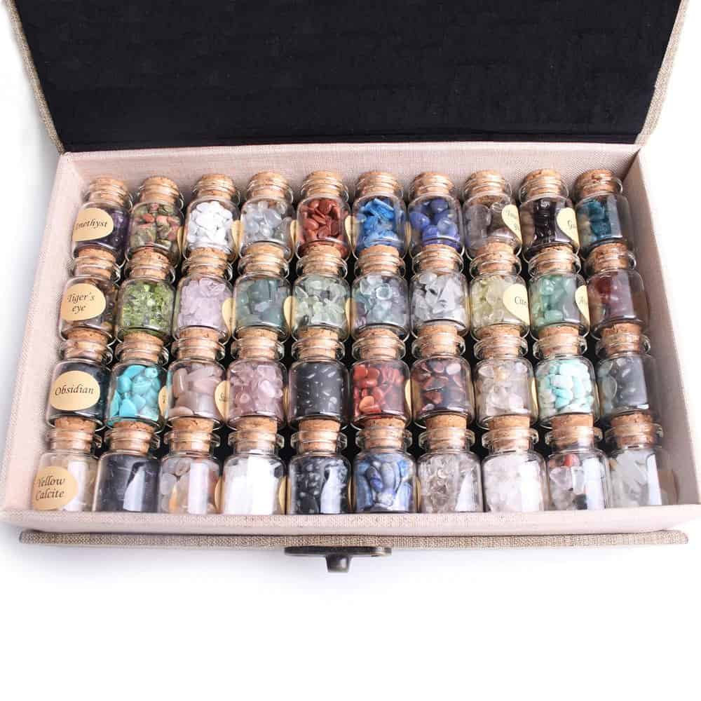Extra Large Spiritual Crystal Set - Polished Stone Box - Natural Stones - Pretland | Spiritual Crystals & Jewelry