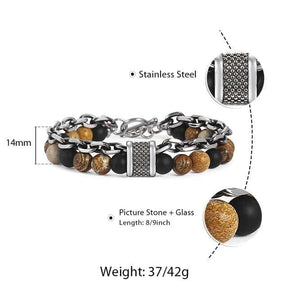 Clash Double Layer Bracelet - Bracelets - Pretland | Spiritual Crystals & Jewelry