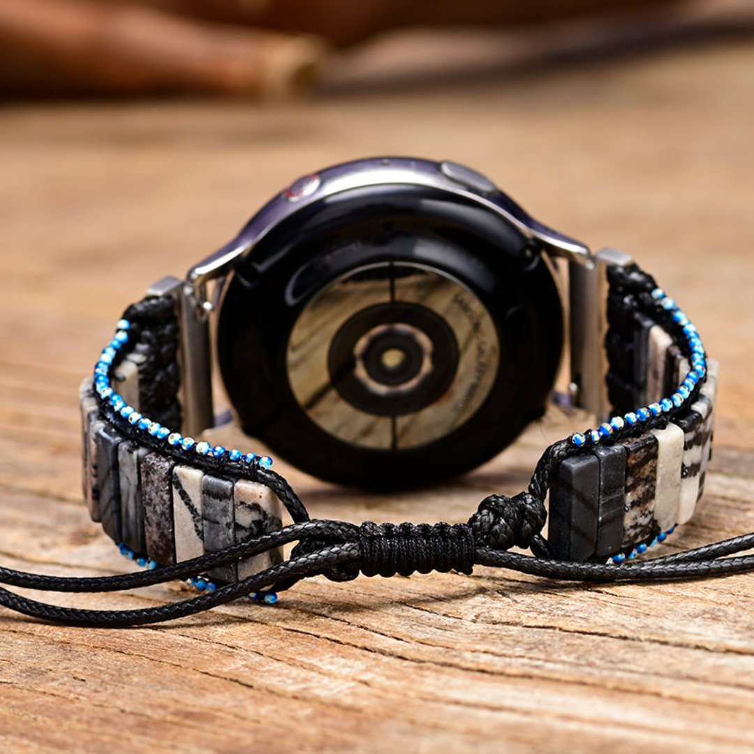 Ethnic Zebra Stone Samsung Watch Strap - Samsung Watch Straps - Pretland | Spiritual Crystals & Jewelry