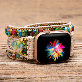 Natural Jasper Stone Apple Watch Strap - Apple Watch Straps - Pretland | Spiritual Crystals & Jewelry
