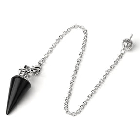 Spiritual Stone Conical Pendulum - Black Onyx - Natural Stones - Pretland | Spiritual Crystals & Jewelry